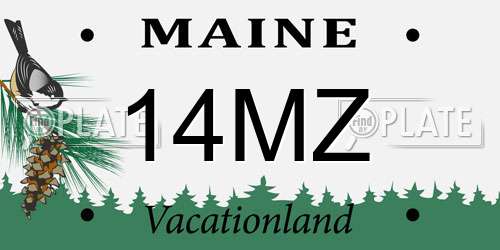 14MZ Maine License Plate