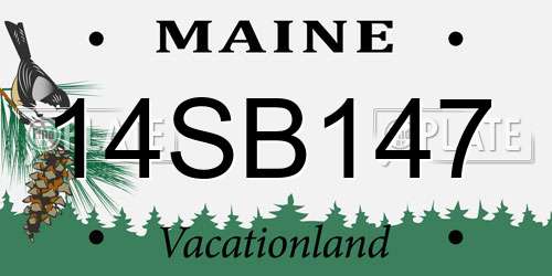 14SB147 Maine License Plate