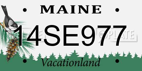 14SE977 Maine License Plate
