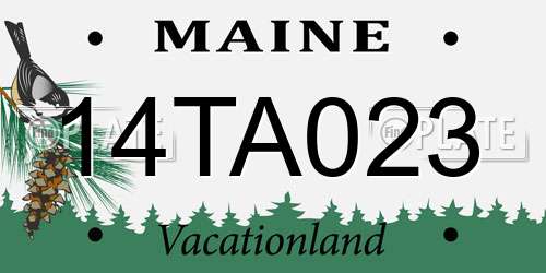 14TA023 Maine License Plate