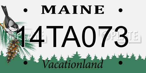 14TA073 Maine License Plate