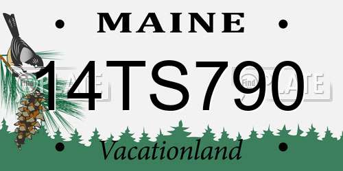 14TS790 Maine License Plate