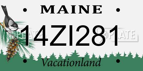 14ZI281 Maine License Plate
