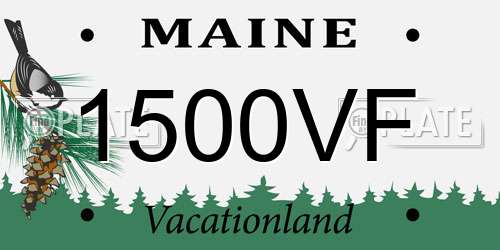 1500VF Maine License Plate