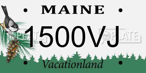 1500VJ Maine License Plate