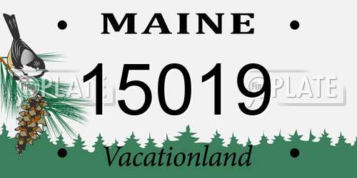 15019 Maine License Plate