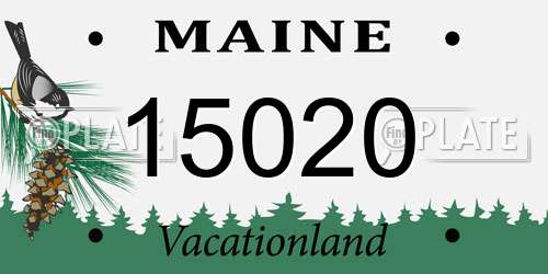 15020 Maine License Plate