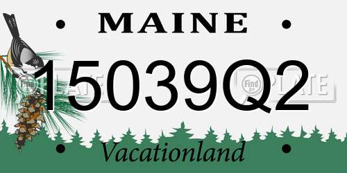 15039Q2 Maine License Plate