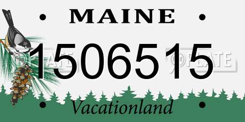 1506515 Maine License Plate