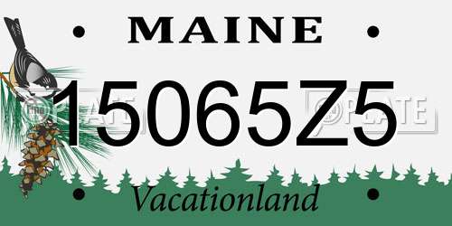 15065Z5 Maine License Plate