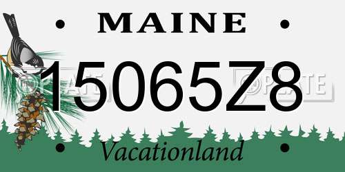 15065Z8 Maine License Plate