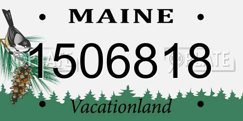 1506818 Maine License Plate