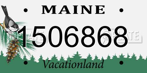 1506868 Maine License Plate