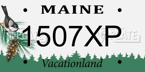 1507XP Maine License Plate