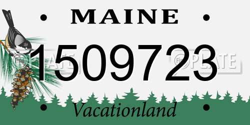 1509723 Maine License Plate
