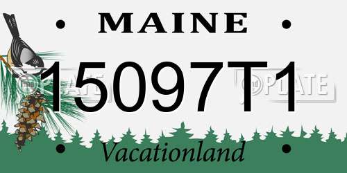 15097T1 Maine License Plate