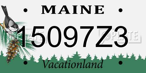 15097Z3 Maine License Plate