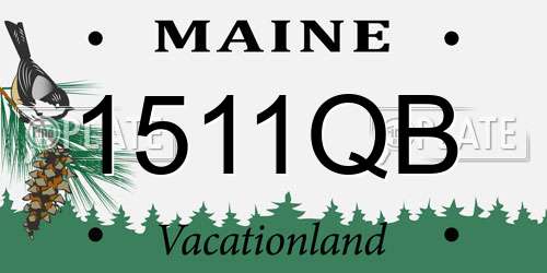 1511QB Maine License Plate