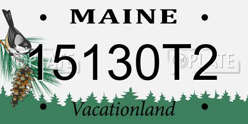 15130T2 Maine License Plate
