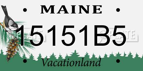 15151B5 Maine License Plate