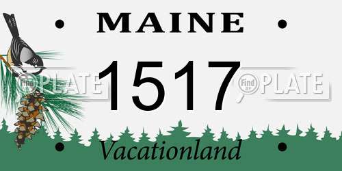 1517 Maine License Plate
