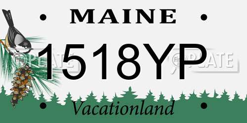 1518YP Maine License Plate