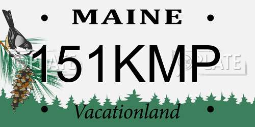 151KMP Maine License Plate