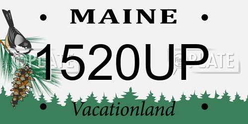 1520UP Maine License Plate