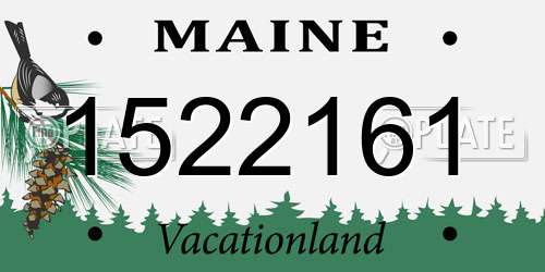 1522161 Maine License Plate