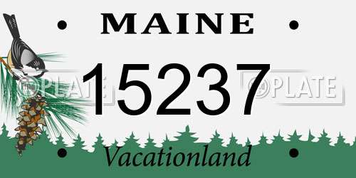 15237 Maine License Plate