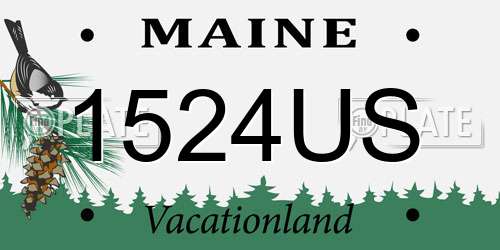 1524US Maine License Plate