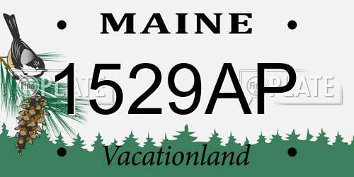 1529AP Maine License Plate