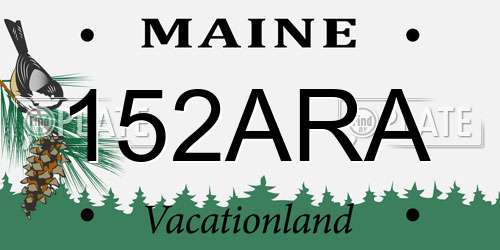 152ARA Maine License Plate