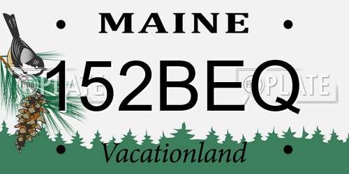 152BEQ Maine License Plate