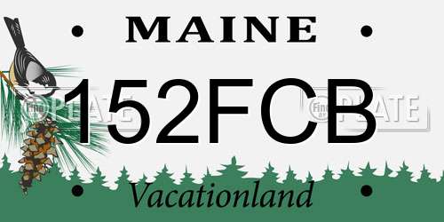 152FCB Maine License Plate