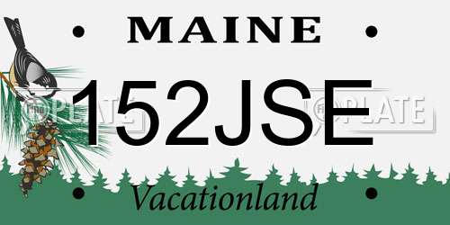 152JSE Maine License Plate