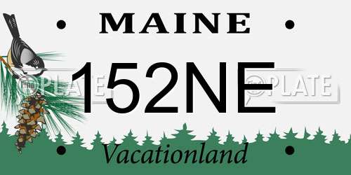 152NE Maine License Plate