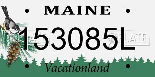 153085L Maine License Plate