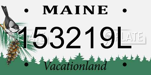 153219L Maine License Plate