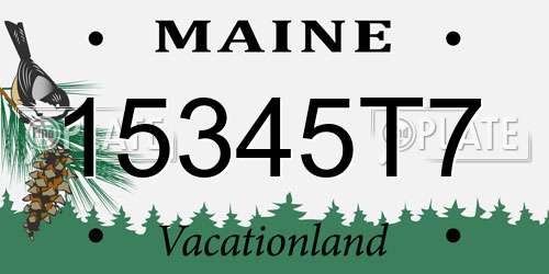15345T7 Maine License Plate