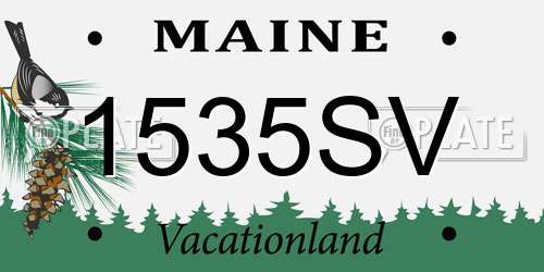 1535SV Maine License Plate