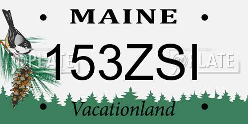153ZSI Maine License Plate