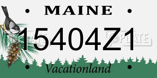 15404Z1 Maine License Plate