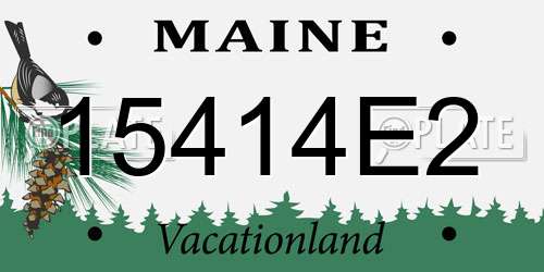 15414E2 Maine License Plate