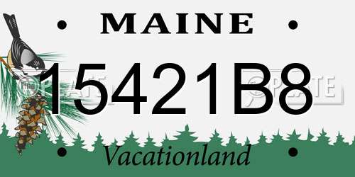 15421B8 Maine License Plate