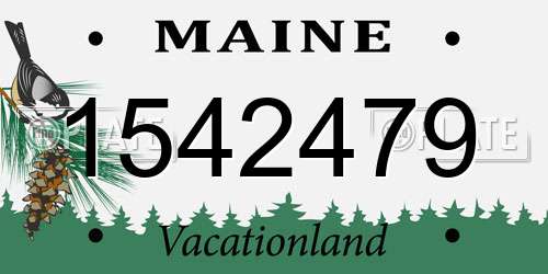 1542479 Maine License Plate