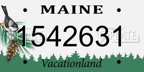 1542631 Maine License Plate