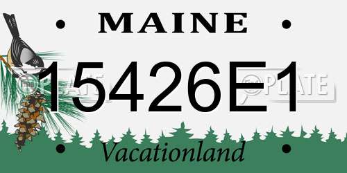 15426E1 Maine License Plate
