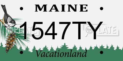1547TY Maine License Plate