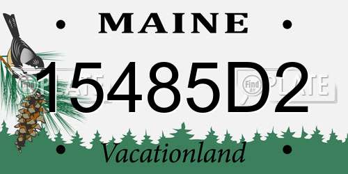 15485D2 Maine License Plate
